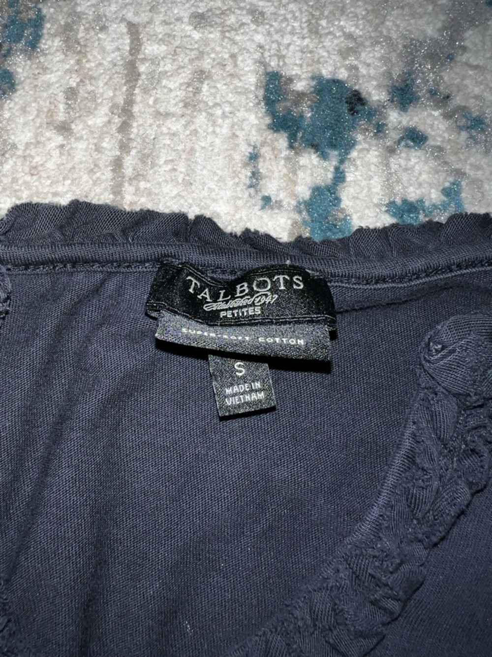 Talbots ruffled V-neck - Picture 3 of 4
